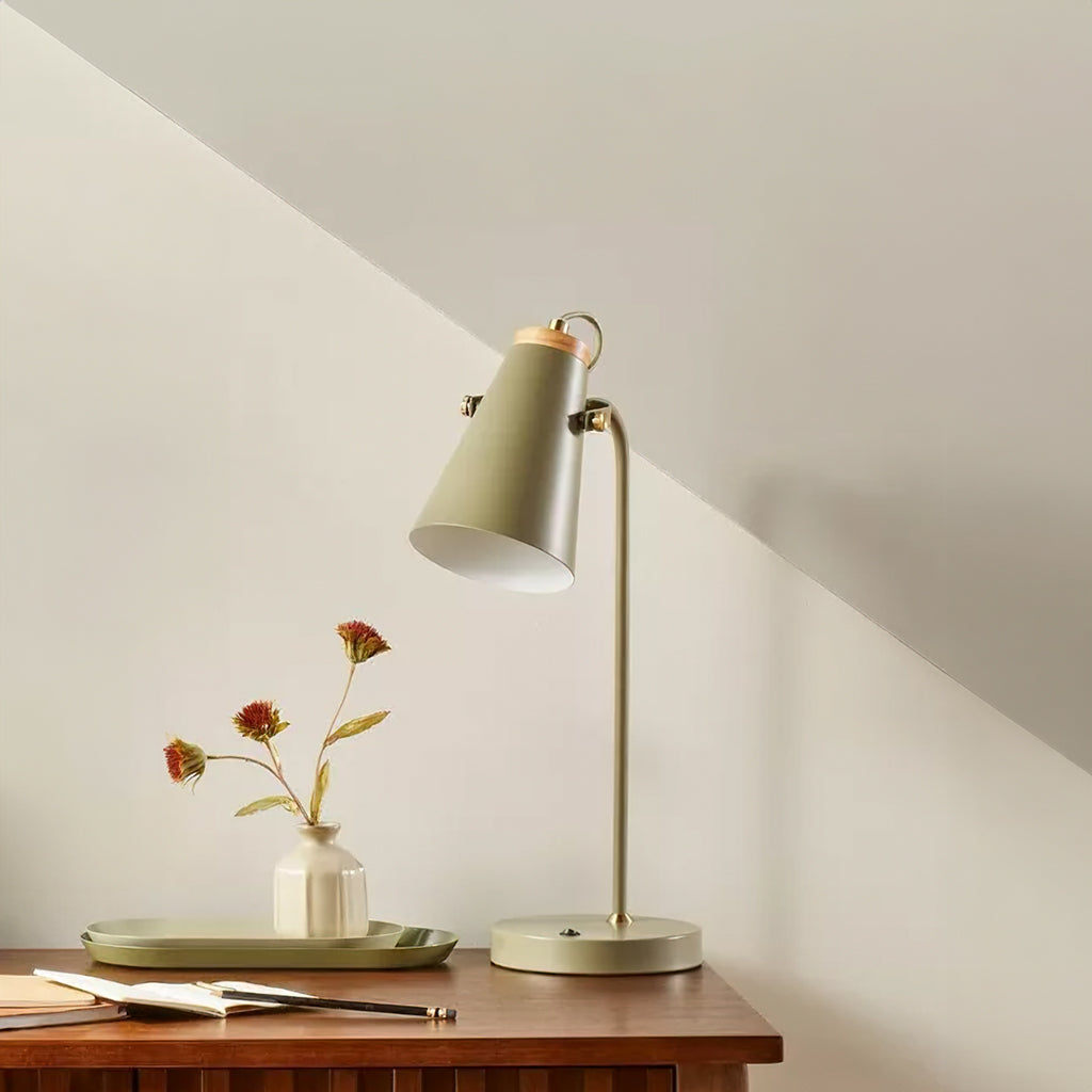 Adjustable industrial metal desk lamp colour option view 3