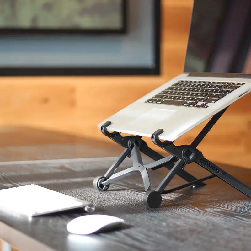 Portable Folding Laptop Stand – Adjustable Height Lightweight Travel Support.