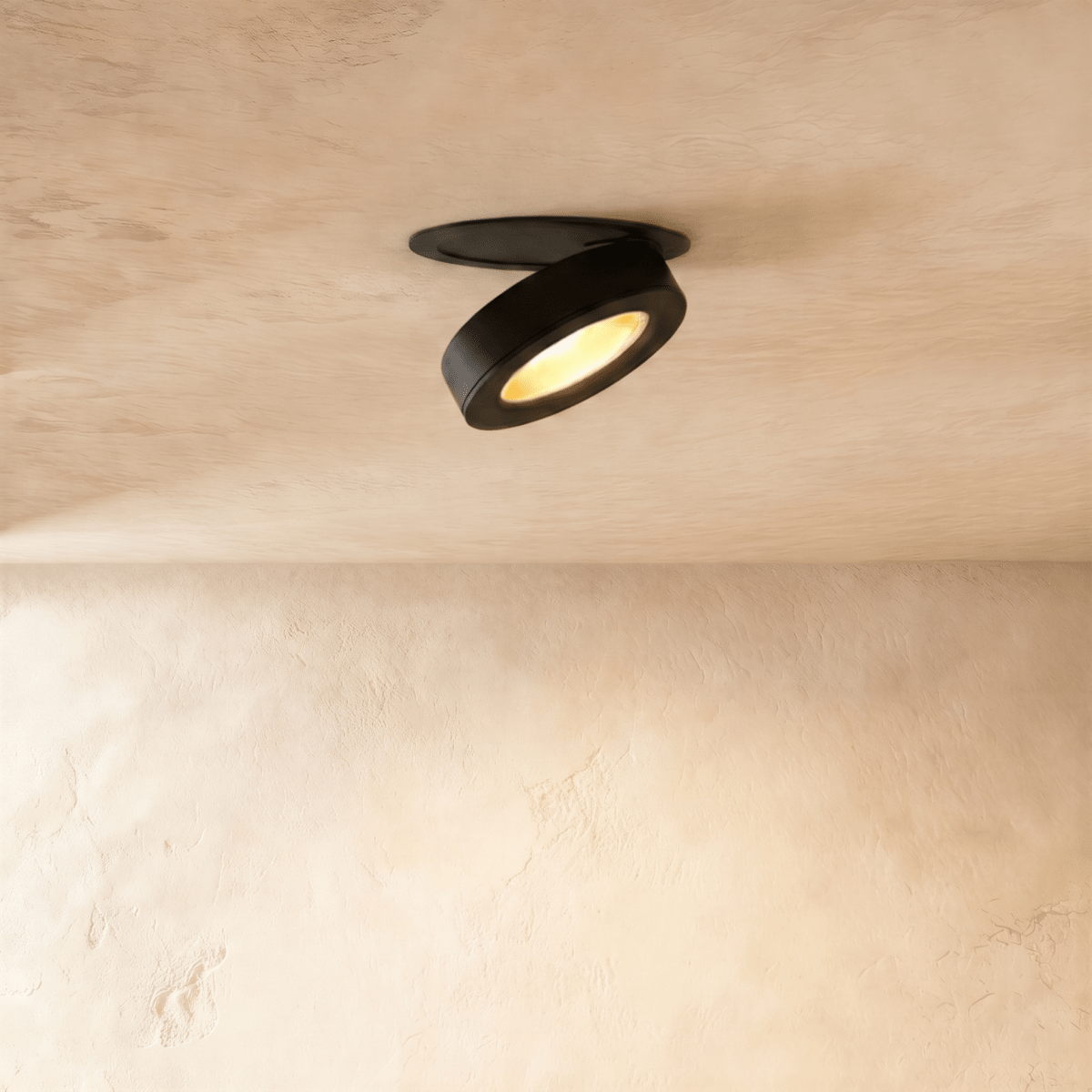 Adjustable rotatable semi recessed LED downlight alternative angle view 1