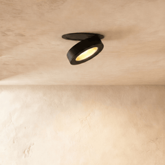 Adjustable rotatable semi recessed LED downlight alternative angle view 1