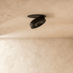 Adjustable rotatable semi recessed LED downlight close detail view 2