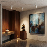 Adjustable tube ceiling spotlight in aluminium alternative angle view 1