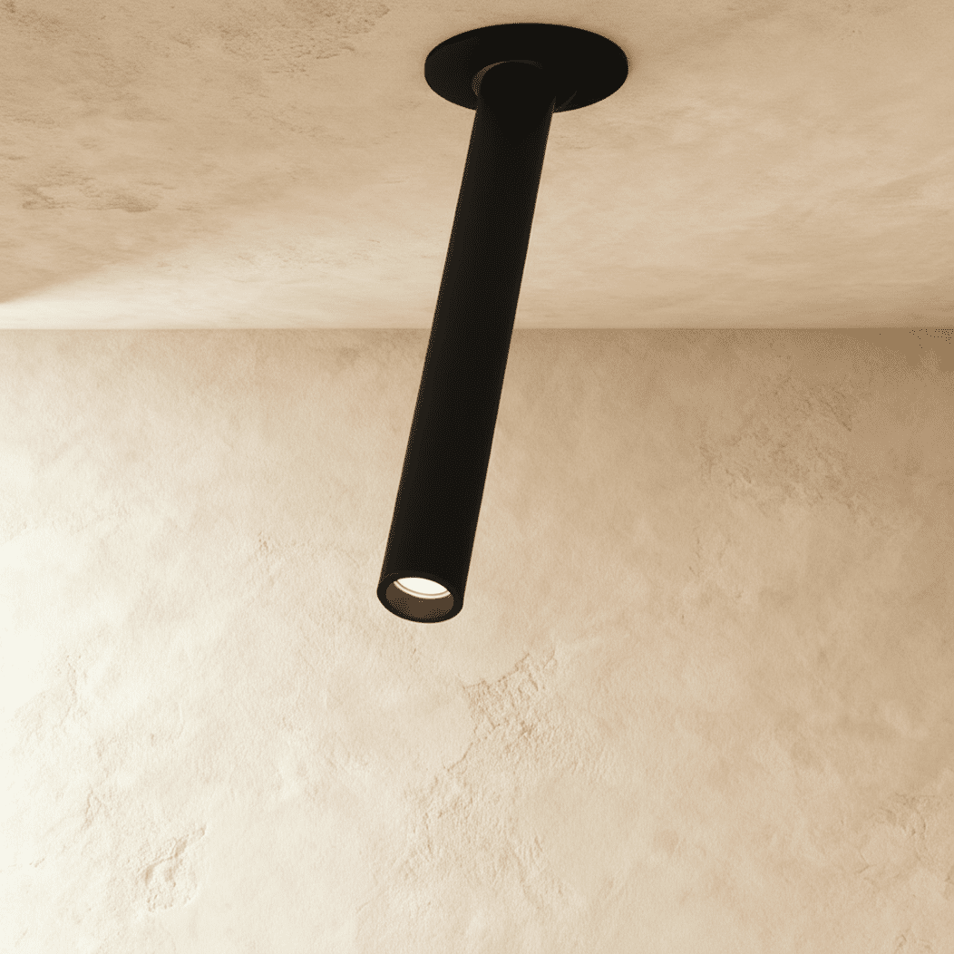 Adjustable tube ceiling spotlight in aluminium colour option view 3