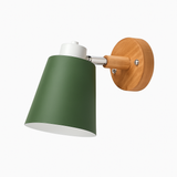 Green sconce shown in profile against a plain white background