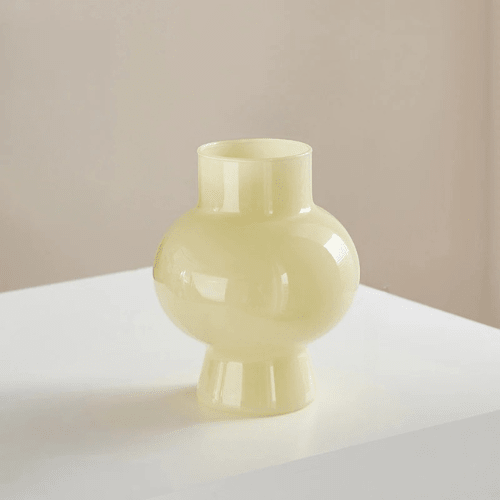 Aesthetic Glass Vase – Vintage Minimalist Luxury Flower Decor - Hurbane Home