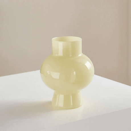 Aesthetic Glass Vase – Vintage Minimalist Luxury Flower Decor - Hurbane Home