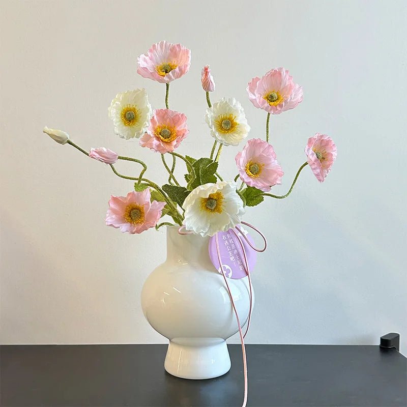 Aesthetic Glass Vase – Vintage Minimalist Luxury Flower Decor - Hurbane Home