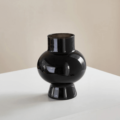 Aesthetic Glass Vase – Vintage Minimalist Luxury Flower Decor - Hurbane Home