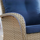 Patio Furniture Swivel Glider Chair - Outdoor Wicker Rocker with Cushions