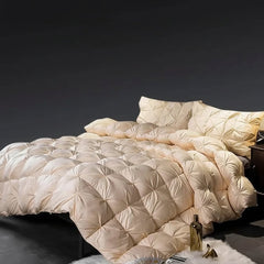 All Season Goose Down Comforter - Luxurious Puff Quilt for Cozy Nights - Puff Quilt Comforter - Hurbane Home