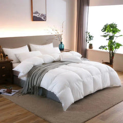 All Season Goose Down Comforter - Luxurious Puff Quilt for Cozy Nights - Puff Quilt Comforter - Hurbane Home