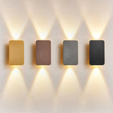 Close view of the rounded corner on the aluminium wall sconce