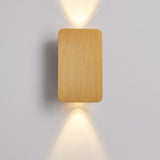 Rectangular aluminium up and down LED wall sconce, studio product photo