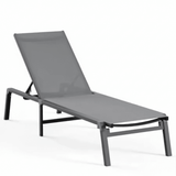 Aluminum Folding Chaise Lounge Chair – 5 Position Patio Recliner - Hurbane Home
