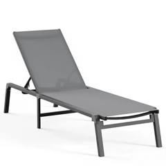 Aluminum Folding Chaise Lounge Chair – 5 Position Patio Recliner - Hurbane Home