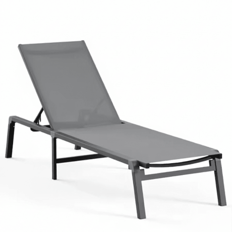 Aluminum Folding Chaise Lounge Chair – 5 Position Patio Recliner - Hurbane Home