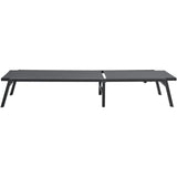 Aluminum Outdoor Lounge Chair – Foldable 5 - Position Patio Recliner Lightweight Dark Gray - Hurbane Home
