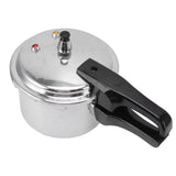 Aluminum pressure canner style mini cooker on gas stovetop
