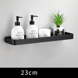 Aluminum Shower Shelf – Black Wall - Mounted Corner Bathroom Storage Rack - Hurbane Home