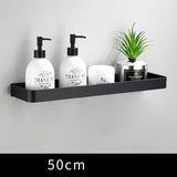 Aluminum Shower Shelf – Black Wall - Mounted Corner Bathroom Storage Rack - Hurbane Home