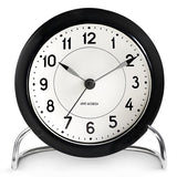 Arne Jacobsen Station Table Alarm Clock – LED Touch Quartz Battery-Powered