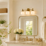 Antique brass milk glass wall sconce supplementary product view 5