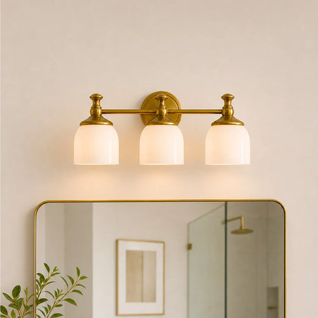 Antique brass milk glass wall sconce colour option view 15