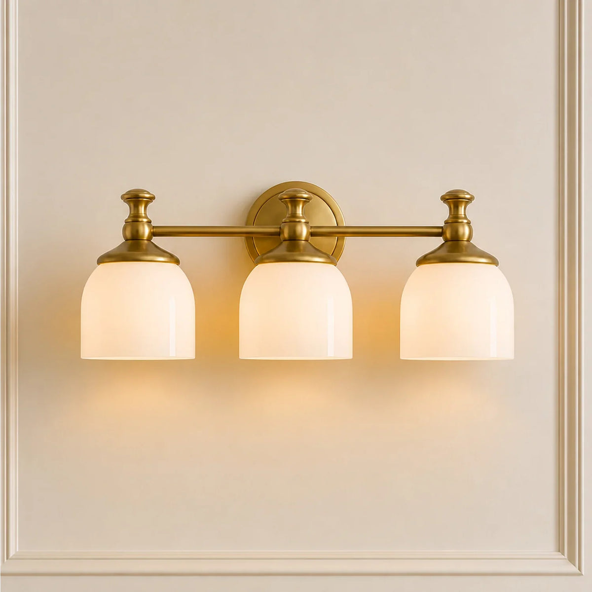 Antique brass milk glass wall sconce supplementary product view 17