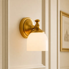 Antique brass milk glass wall sconce additional product view 18