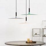 Pendant Light Flat Aluminum Shade LED Modern Minimalist Hanging Lamp