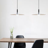 Pendant Light Flat Aluminum Shade LED Modern Minimalist Hanging Lamp
