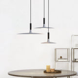 Pendant Light Flat Aluminum Shade LED Modern Minimalist Hanging Lamp