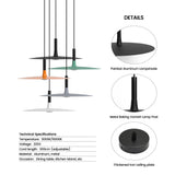 Pendant Light Flat Aluminum Shade LED Modern Minimalist Hanging Lamp