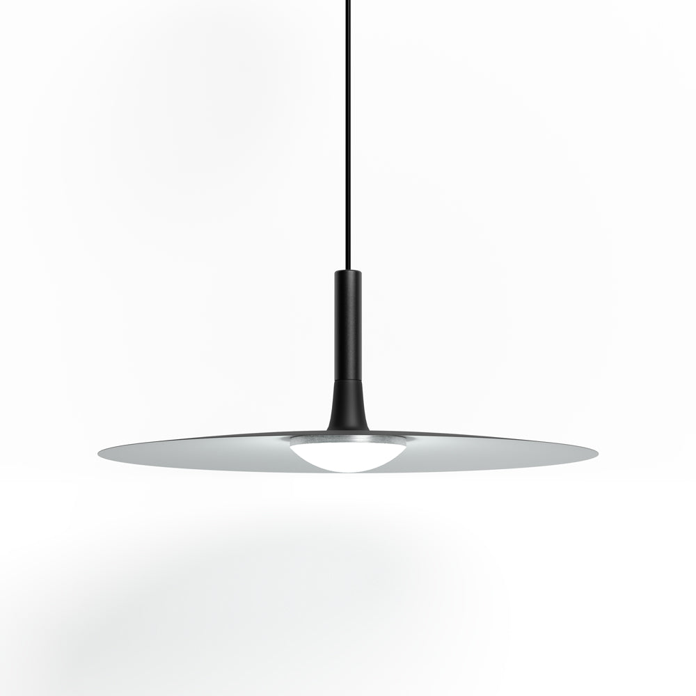 Pendant Light Flat Aluminum Shade LED Modern Minimalist Hanging Lamp