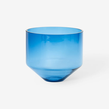 Midcentury Colored Glass Model Three Planter Amber and Blue