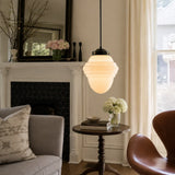 Art deco milk glass pendant light further product image 4