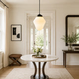 Art deco milk glass pendant light further product image 10