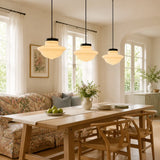 Art deco milk glass pendant light further product image 16