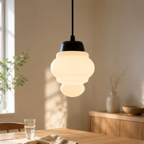 Art deco milk glass pendant light additional product view 24