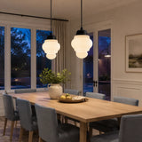Art deco milk glass pendant light colour option view 27
