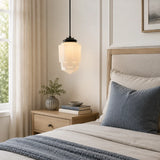 Art deco milk glass pendant light further product image 34