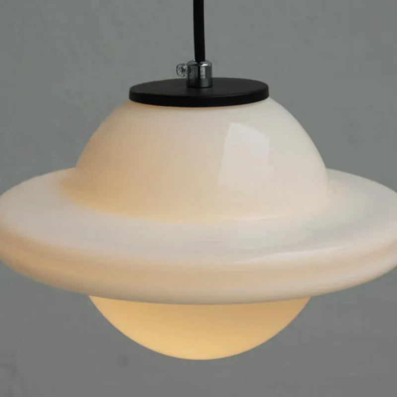 Art deco milk glass pendant light additional product view 42