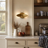 Art deco moth resin wall sconce further product image 4