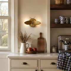 Art deco moth resin wall sconce further product image 4