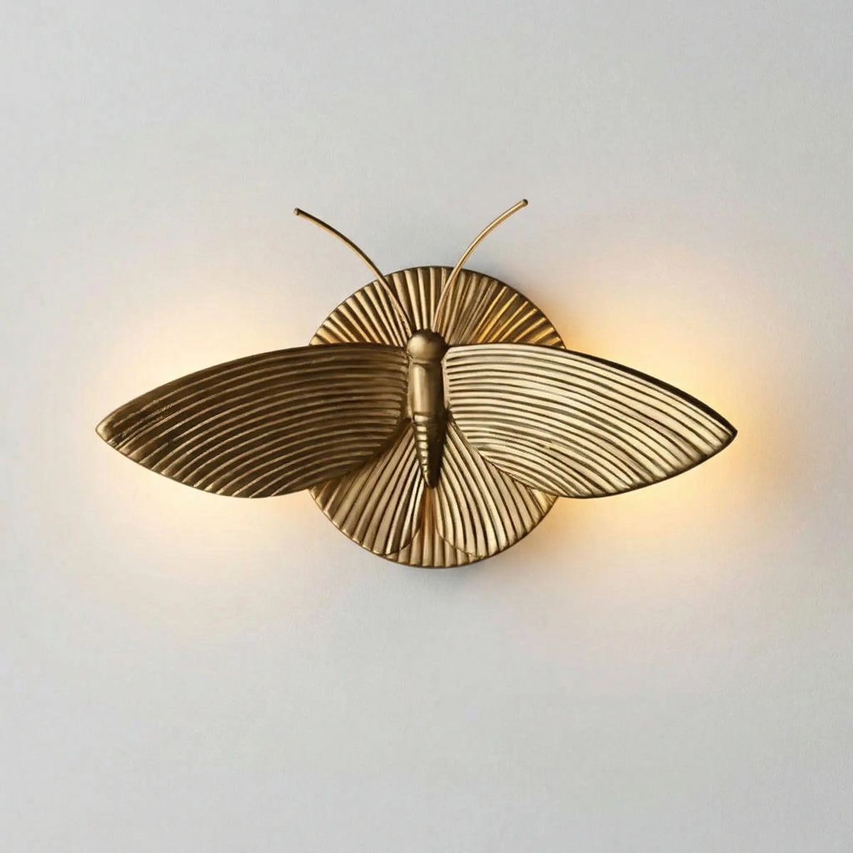 Art deco moth resin wall sconce further product image 10