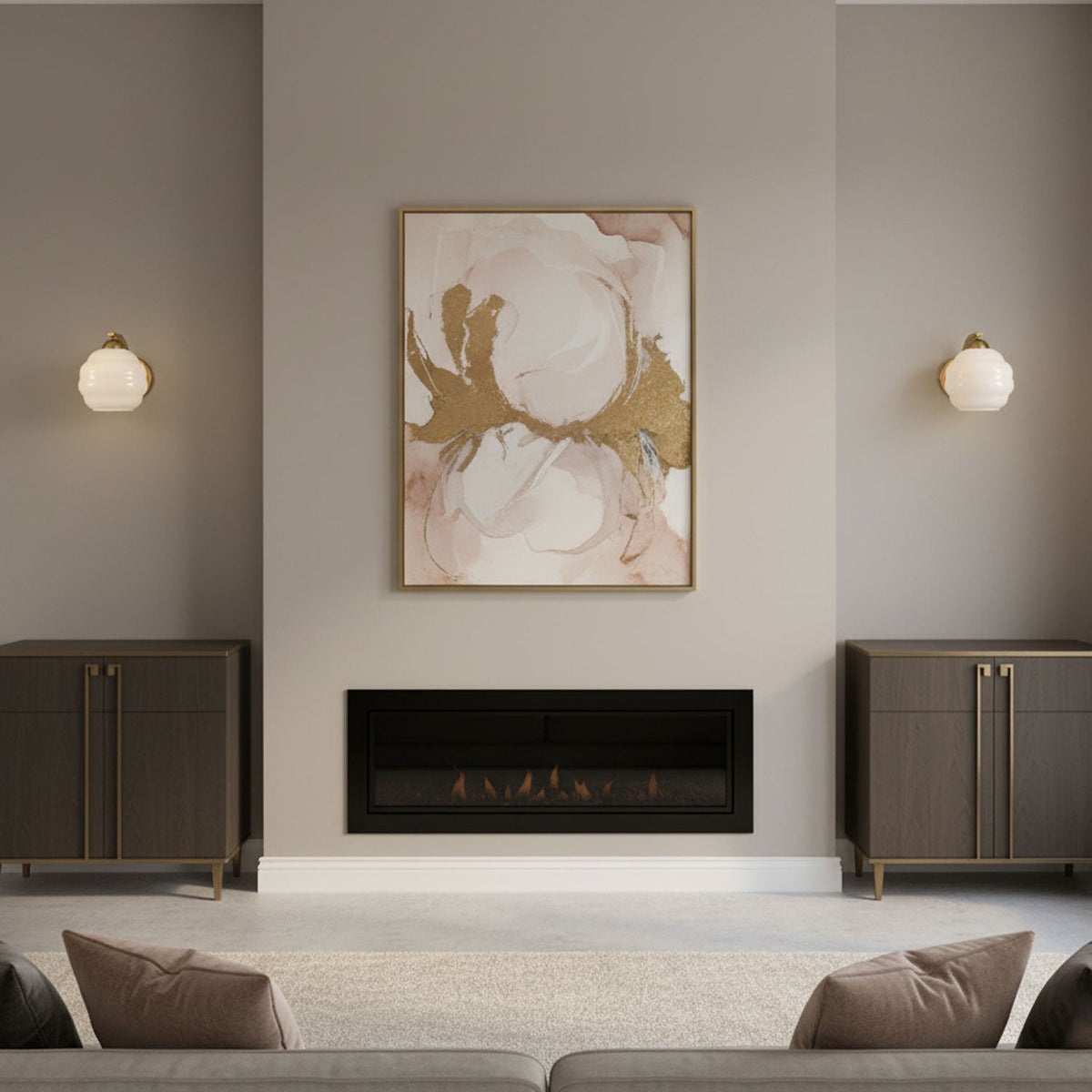 Frosted glass wall sconce with a chrome arm and round plate, view 9