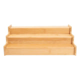 Bamboo Spice Rack – Expandable 3 - Tier Step Shelf Countertop Organizer - Hurbane Home
