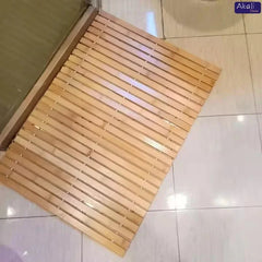 Bamboo Wood Bath Mat - Non - Slip Design for Spa - Like Bathroom Experience - Wooden Bath Mat - Hurbane Home