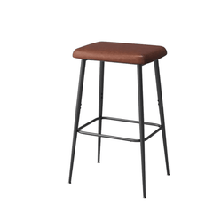 Bar Stools – Set of 2 Counter Height Industrial Brown PU - Counter Bar Stools - Hurbane Home