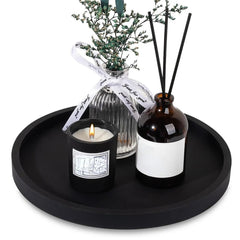 Bathroom Countertop Organizer – Round Silicone Decorative Storage Tray - Hurbane Home